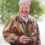 "Retired", transparent watercolor, 15"x 19"