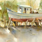 "Dry Dock", watercolor, 15"x22"