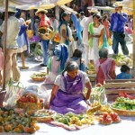 "Saturday Market", watercolor, 22"x 30"