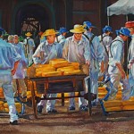 "Alkimar Market", watercolor,11"x15"