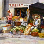 "T. Kelly's", watercolor, 14"x 31"