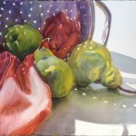 "Three Lovely Pears", watercolor, 22"x30"