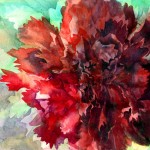 Dianthus Floral Watercolor Painting
