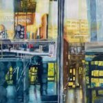 “Reflections in a Beach Bar”, 18”x24”, watercolor