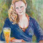 “Sketch of my first major work of art” , 12”x9”, colored pencil